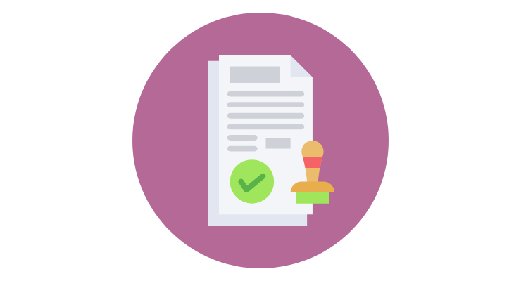 Approved Document Icon on White