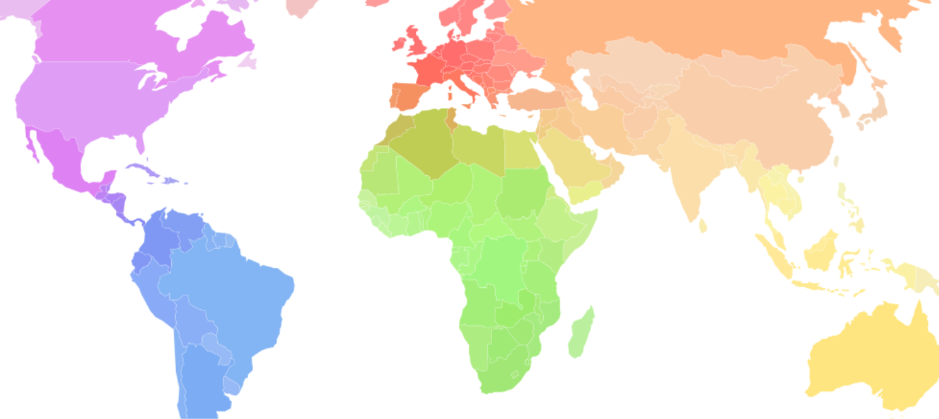 Watercolor global map