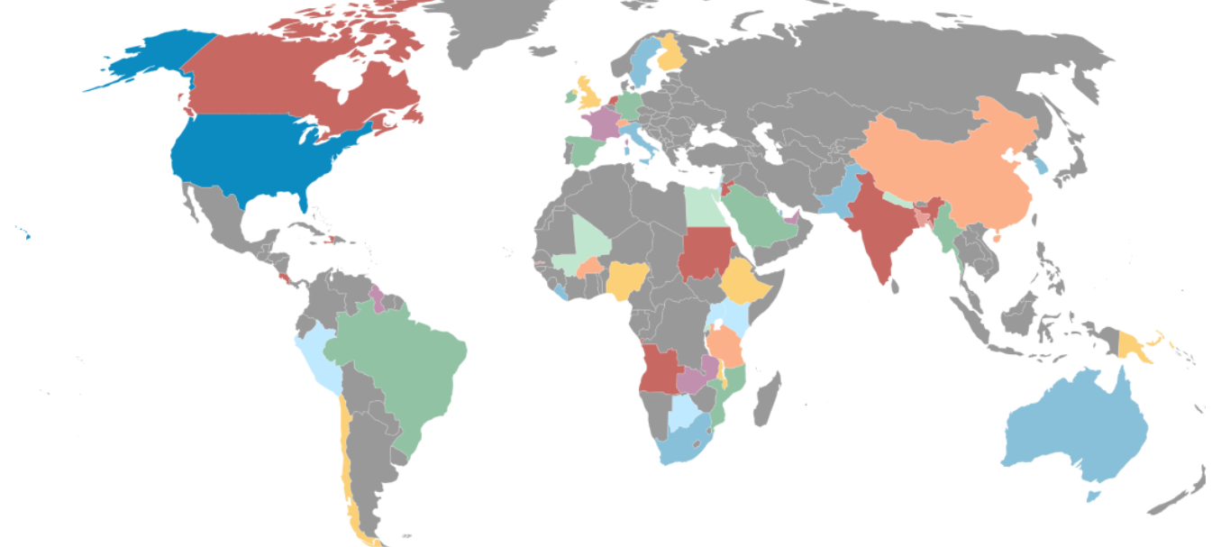 Global map showing where UMB has a presence.