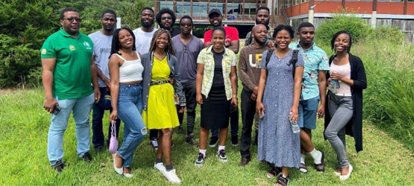 Students from Malawi pose for a group photo