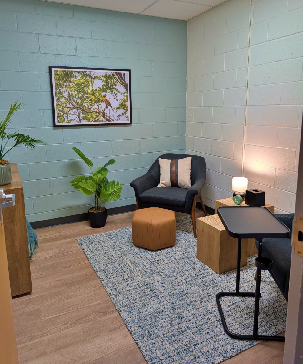 The renovated wellness lounge at George Washington Elementary School. Photo by E