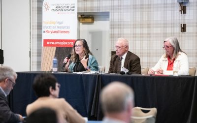 (L-R) Kathleen Hoke, Wes Krock, and Amy Cawley, present on the farm donations panel at the 10th annual ALEI Conference.